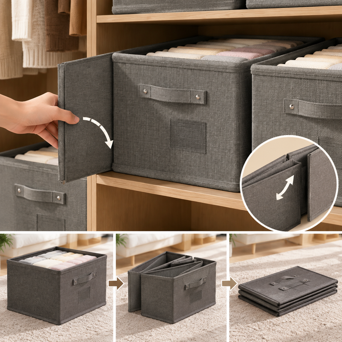 FoldEase Fabric Storage Box